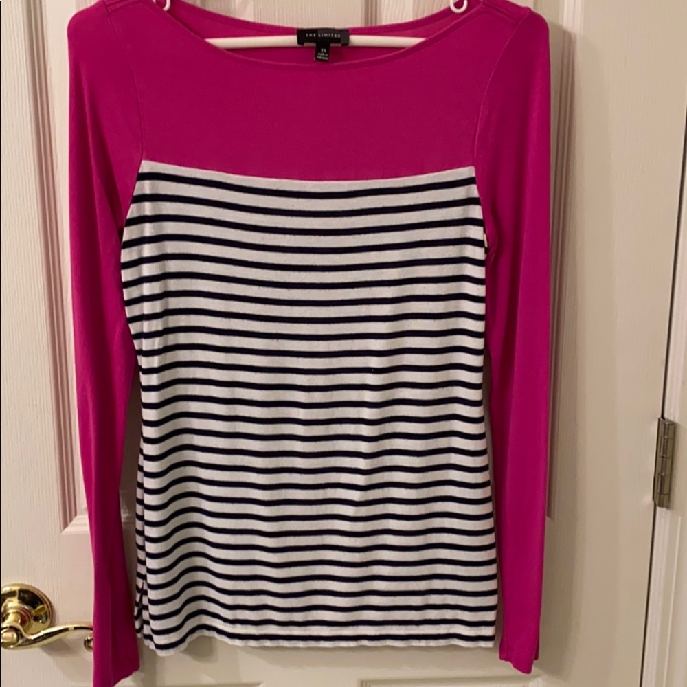 The Limited Color block striped shirt